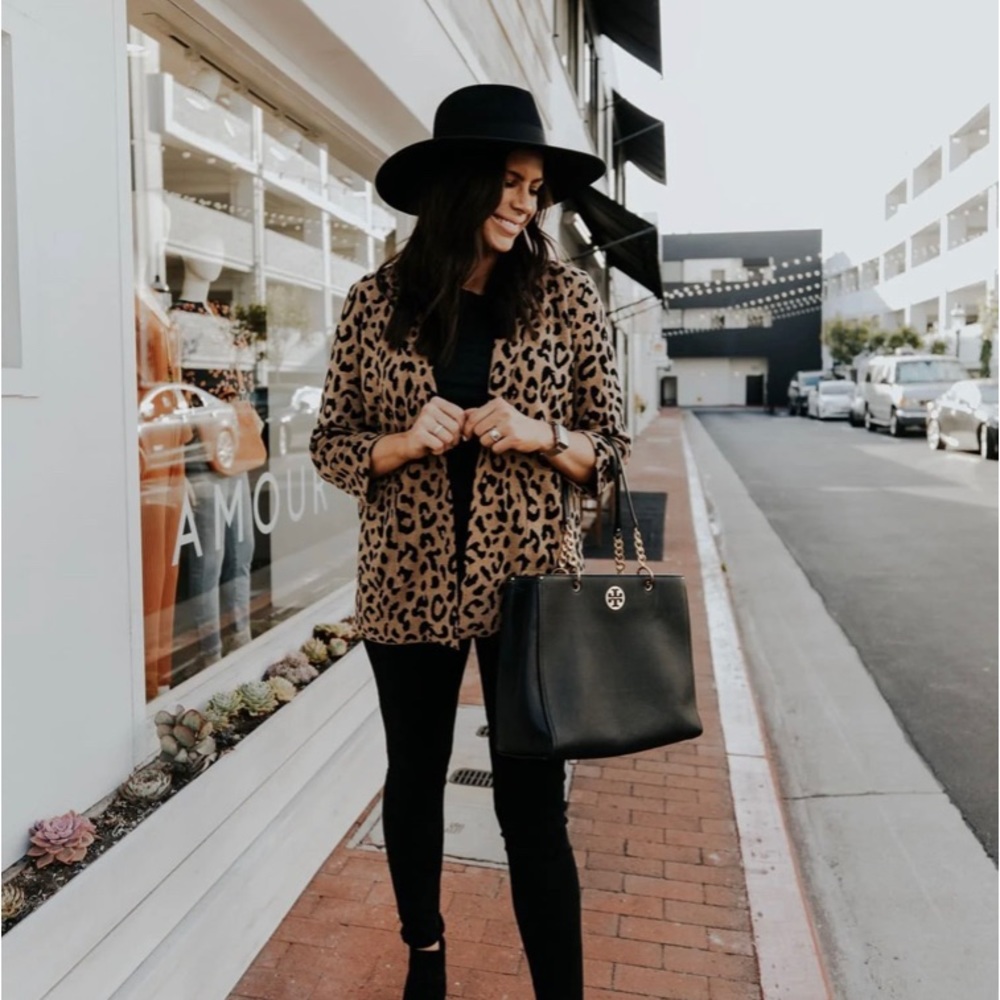 J.Crew Sophie sweater jacket cheetah print xs